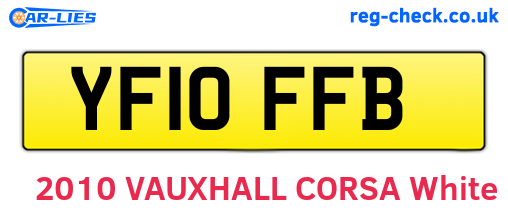 YF10FFB are the vehicle registration plates.