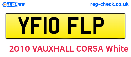 YF10FLP are the vehicle registration plates.