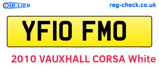 YF10FMO are the vehicle registration plates.