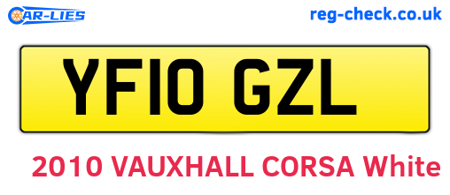 YF10GZL are the vehicle registration plates.