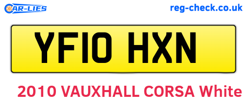 YF10HXN are the vehicle registration plates.