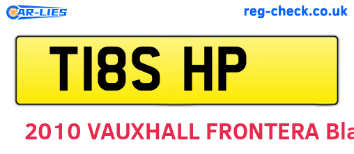 T18SHP are the vehicle registration plates.