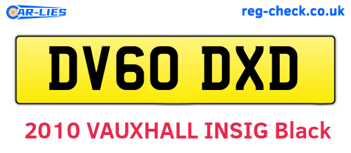 DV60DXD are the vehicle registration plates.