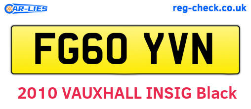 FG60YVN are the vehicle registration plates.