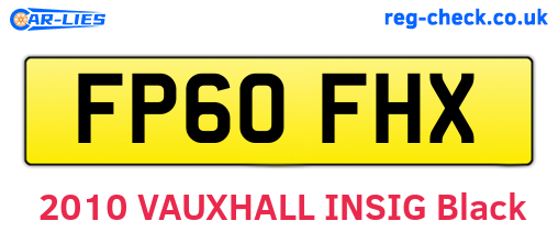 FP60FHX are the vehicle registration plates.