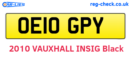 OE10GPY are the vehicle registration plates.
