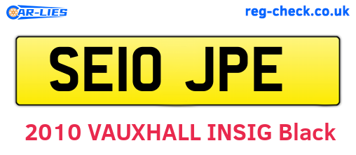 SE10JPE are the vehicle registration plates.