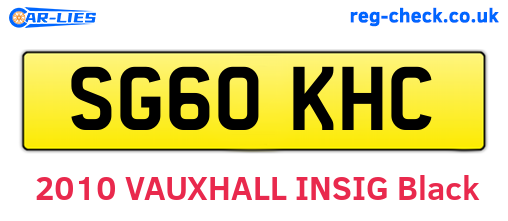 SG60KHC are the vehicle registration plates.