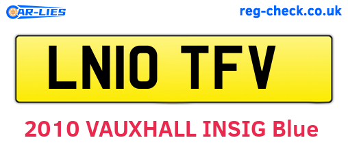 LN10TFV are the vehicle registration plates.
