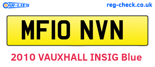 MF10NVN are the vehicle registration plates.