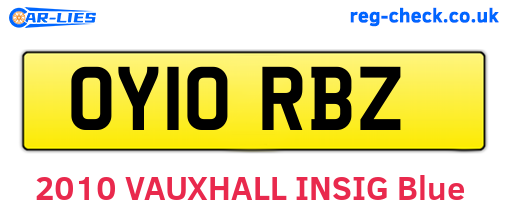 OY10RBZ are the vehicle registration plates.