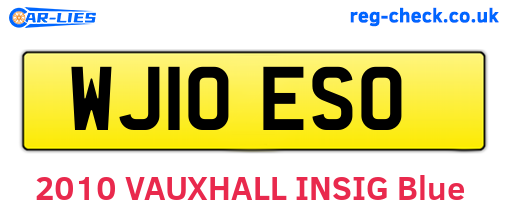 WJ10ESO are the vehicle registration plates.