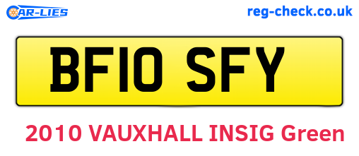 BF10SFY are the vehicle registration plates.