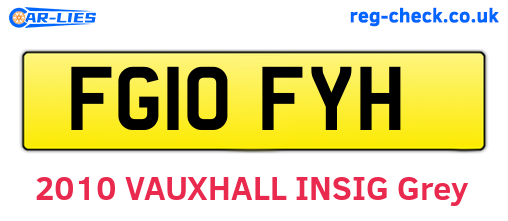 FG10FYH are the vehicle registration plates.