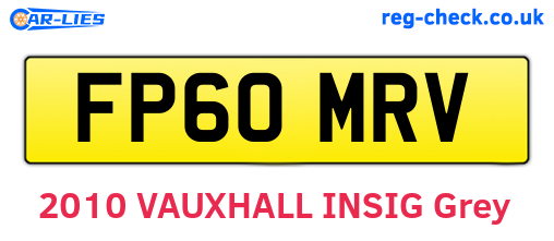 FP60MRV are the vehicle registration plates.