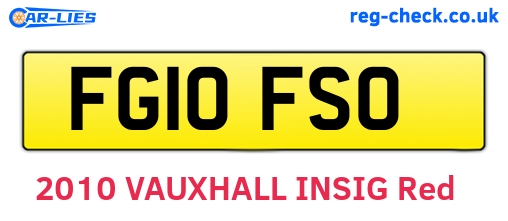 FG10FSO are the vehicle registration plates.