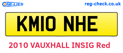 KM10NHE are the vehicle registration plates.