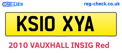 KS10XYA are the vehicle registration plates.