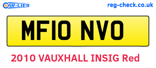 MF10NVO are the vehicle registration plates.