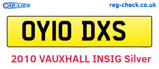 OY10DXS are the vehicle registration plates.