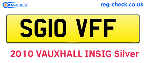SG10VFF are the vehicle registration plates.