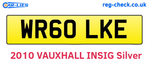 WR60LKE are the vehicle registration plates.
