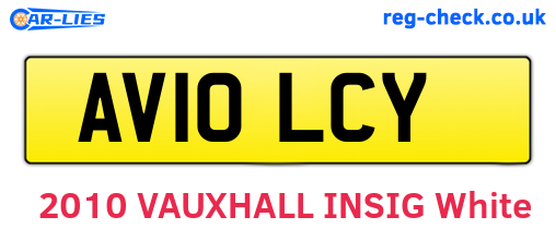 AV10LCY are the vehicle registration plates.