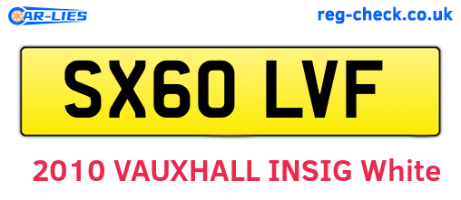 SX60LVF are the vehicle registration plates.