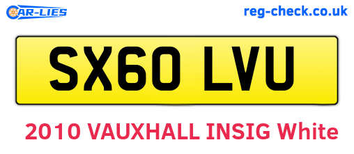 SX60LVU are the vehicle registration plates.