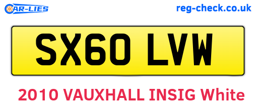 SX60LVW are the vehicle registration plates.