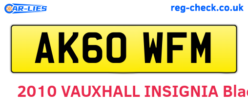 AK60WFM are the vehicle registration plates.