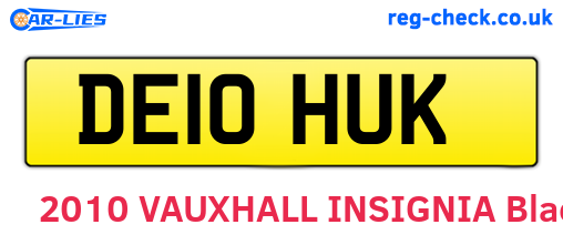 DE10HUK are the vehicle registration plates.