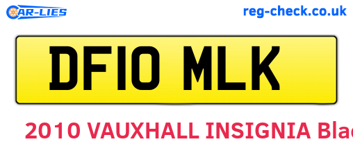 DF10MLK are the vehicle registration plates.