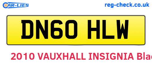 DN60HLW are the vehicle registration plates.