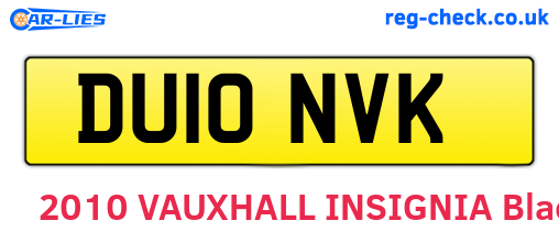 DU10NVK are the vehicle registration plates.