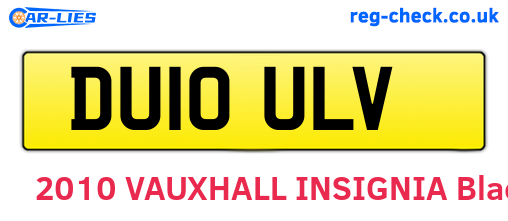 DU10ULV are the vehicle registration plates.