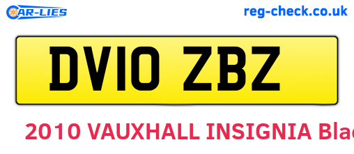 DV10ZBZ are the vehicle registration plates.