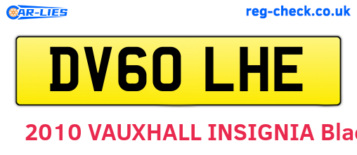 DV60LHE are the vehicle registration plates.
