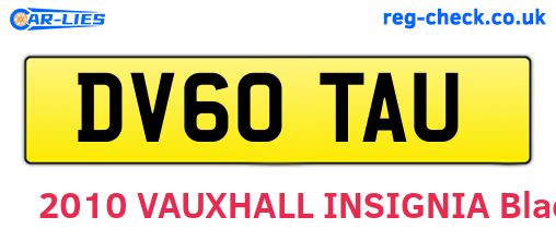 DV60TAU are the vehicle registration plates.
