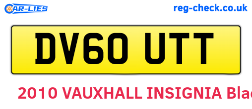 DV60UTT are the vehicle registration plates.