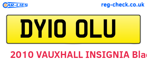 DY10OLU are the vehicle registration plates.