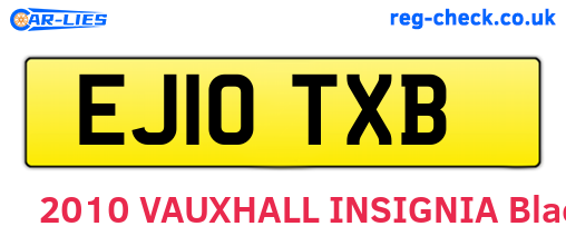 EJ10TXB are the vehicle registration plates.