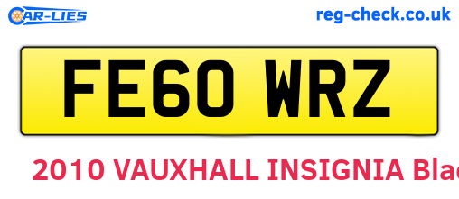 FE60WRZ are the vehicle registration plates.