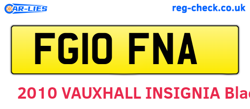 FG10FNA are the vehicle registration plates.