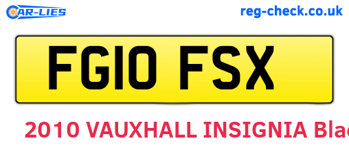 FG10FSX are the vehicle registration plates.