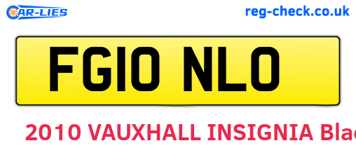 FG10NLO are the vehicle registration plates.