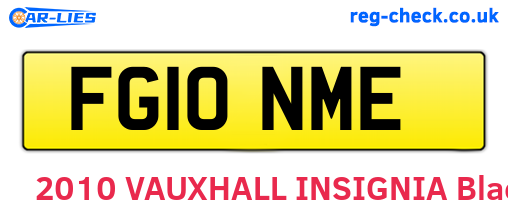 FG10NME are the vehicle registration plates.
