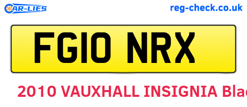 FG10NRX are the vehicle registration plates.