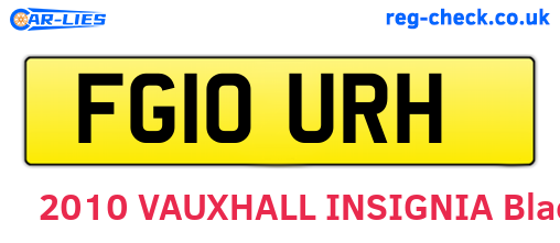 FG10URH are the vehicle registration plates.