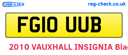 FG10UUB are the vehicle registration plates.